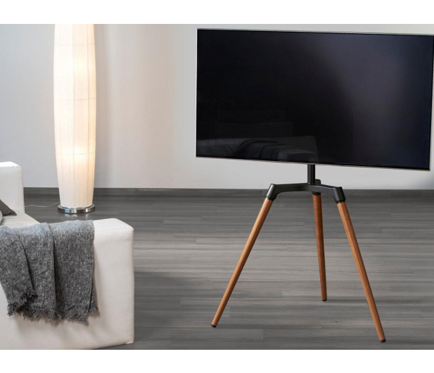 Hama Stojak do TV typu sztaluga wygląd drewna VESA 400x400 65" - 1516986 - zdjęcie 6